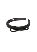Bow Slim Beaded Hairbrace - Black