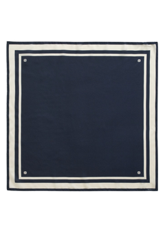 Striped Silk Scarf - Evening Blue