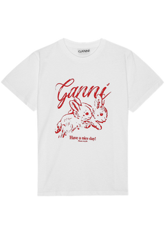 Basic Jersey Bunnies Relaxed T-Shirt - Bright White