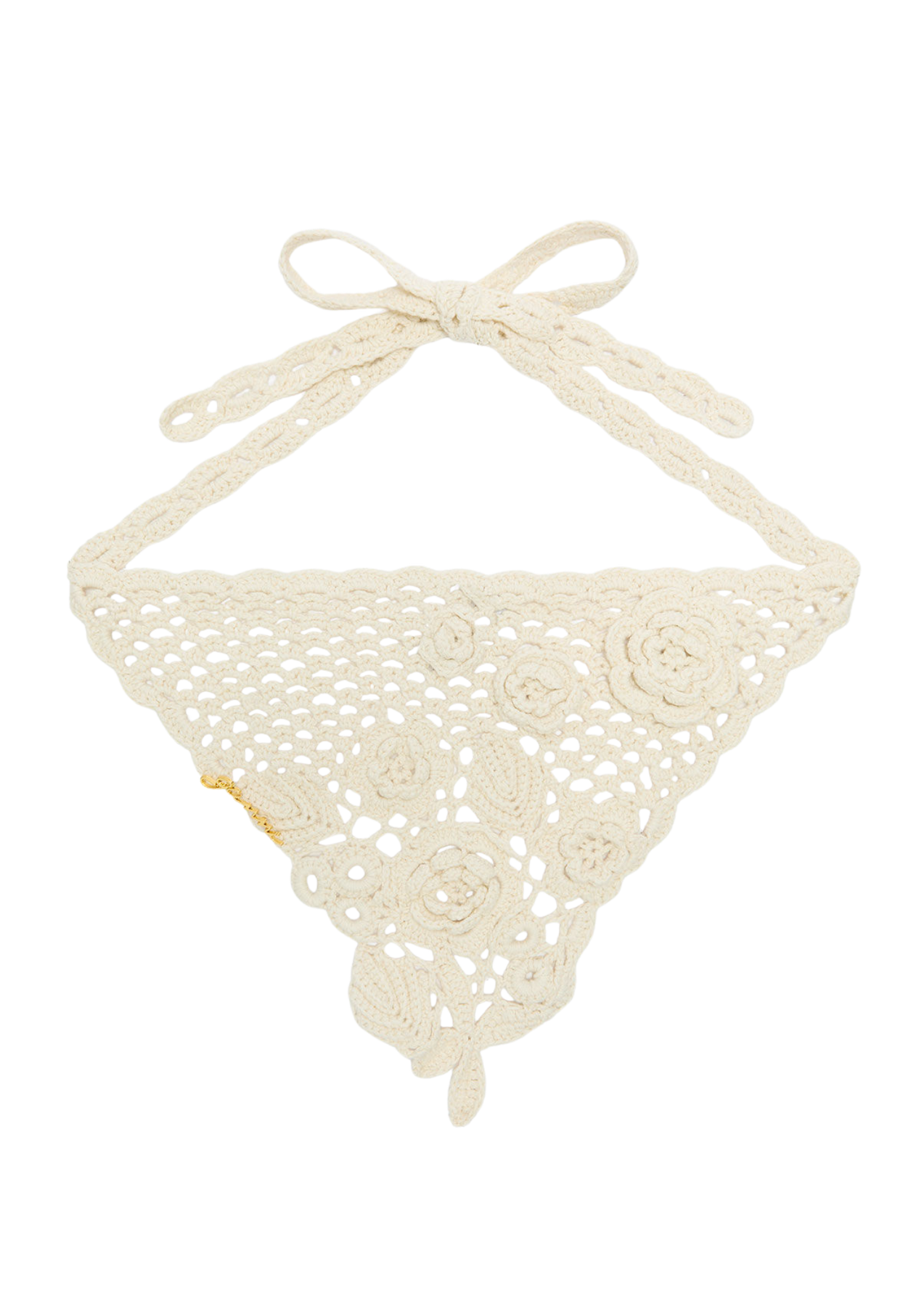 Head Scarf Crochet - Egret