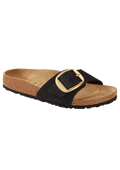 Madrid Big Buckle Nubuk Leather Narrow - Svart