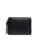 Small Zip Wallet - Svart Skinn
