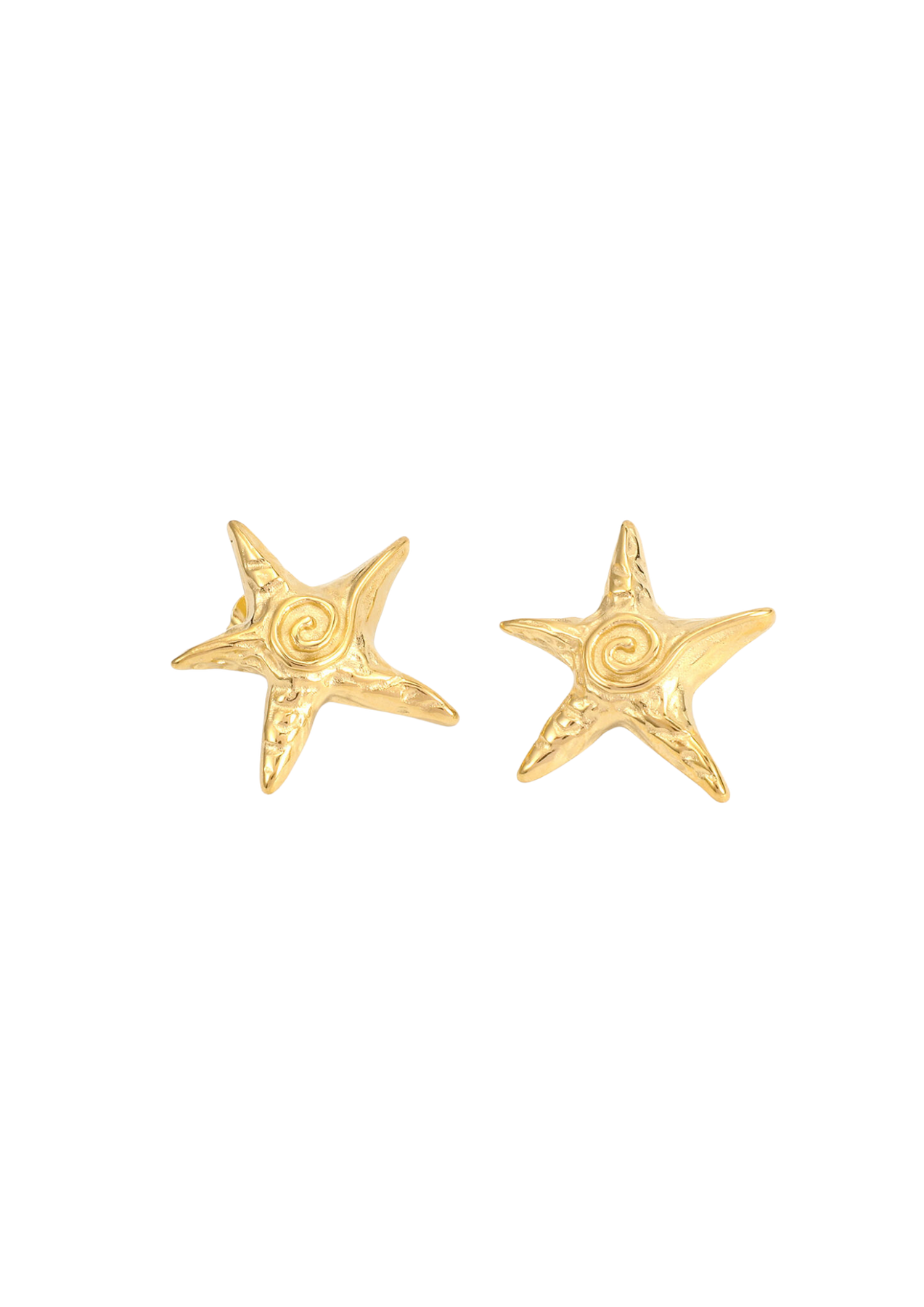 Orla - Sjöstjärna Stiftörhängen Rostfritt Stål - Guld