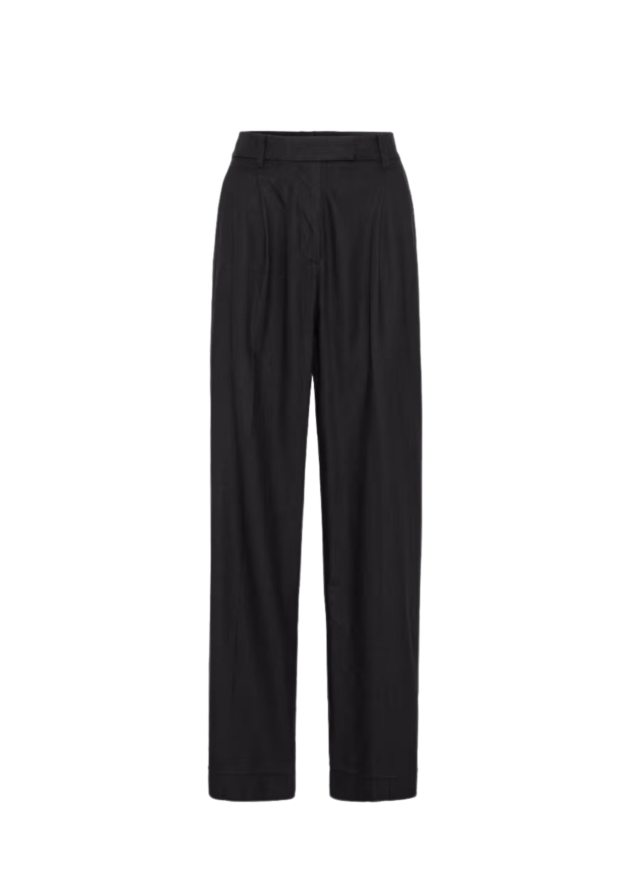 Ava Trouser Linen - Svart