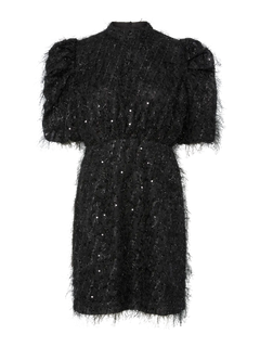 Yasilza 2/4 Sequin Dress - Black