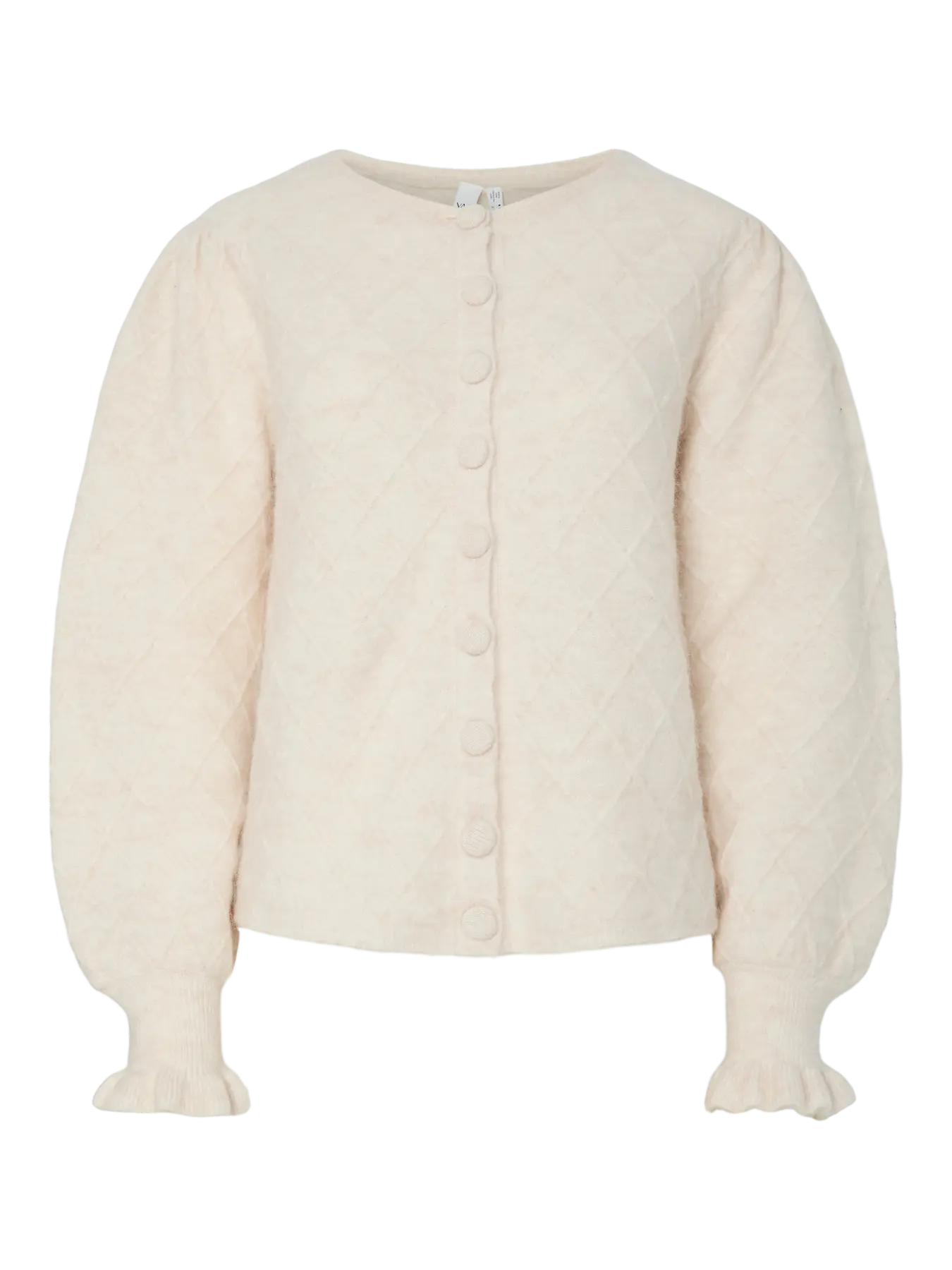 Yasthelma Ls Wool Blend Knit Kofta - Birch
