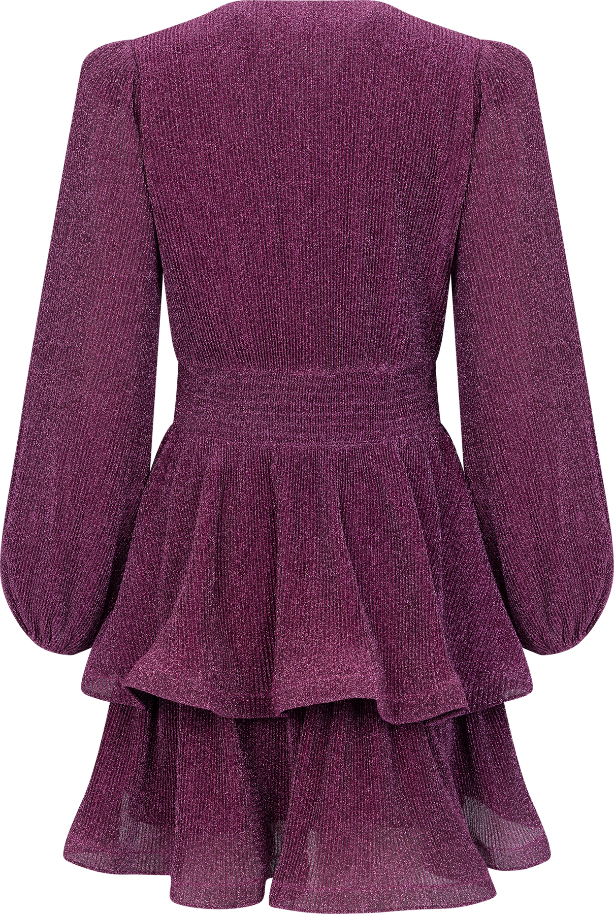 Jade Wave Sparkle Dress - Dark Pink