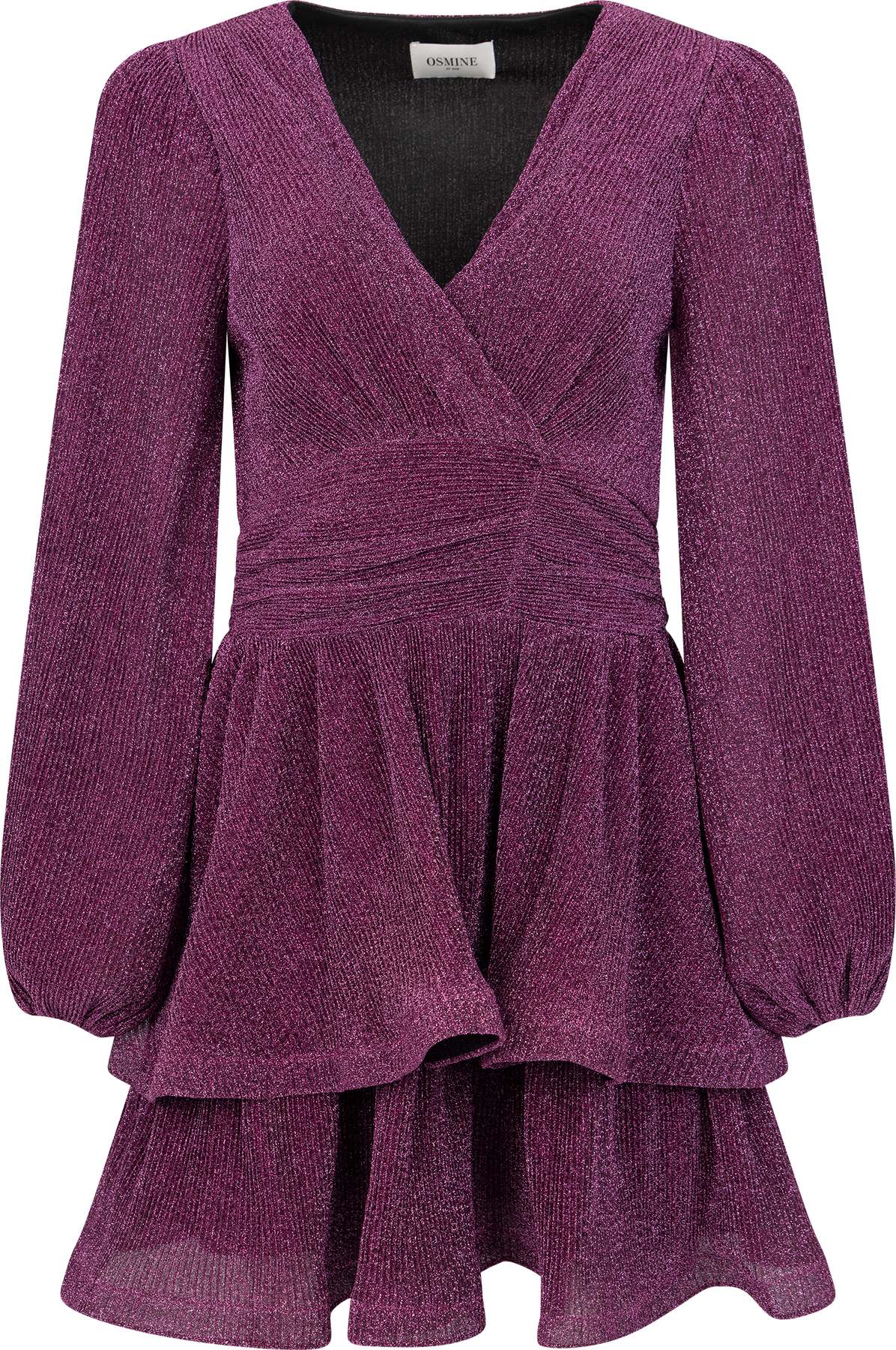 Jade Wave Sparkle Dress - Dark Pink