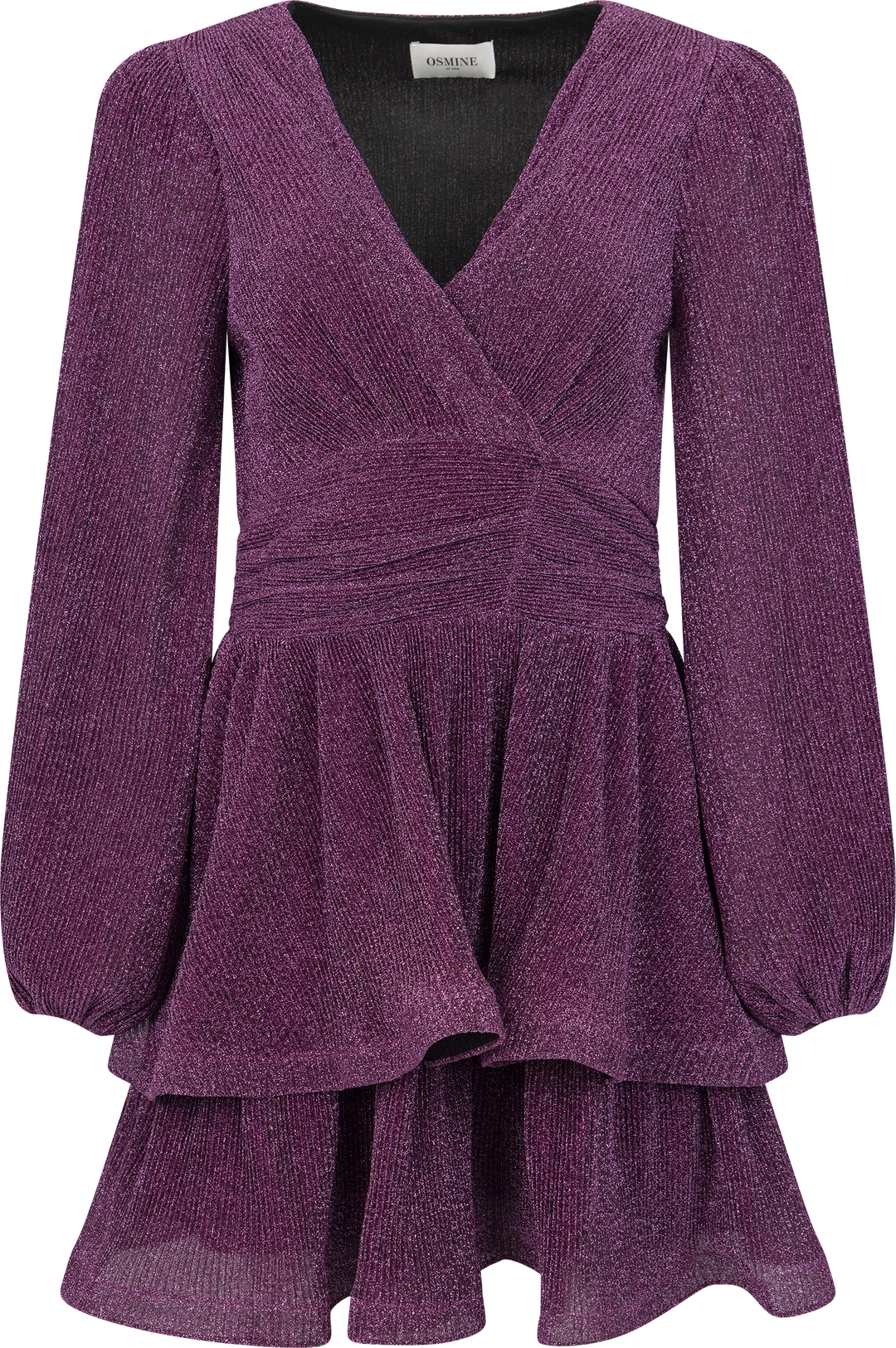 Jade Wave Sparkle Dress - Dark Pink