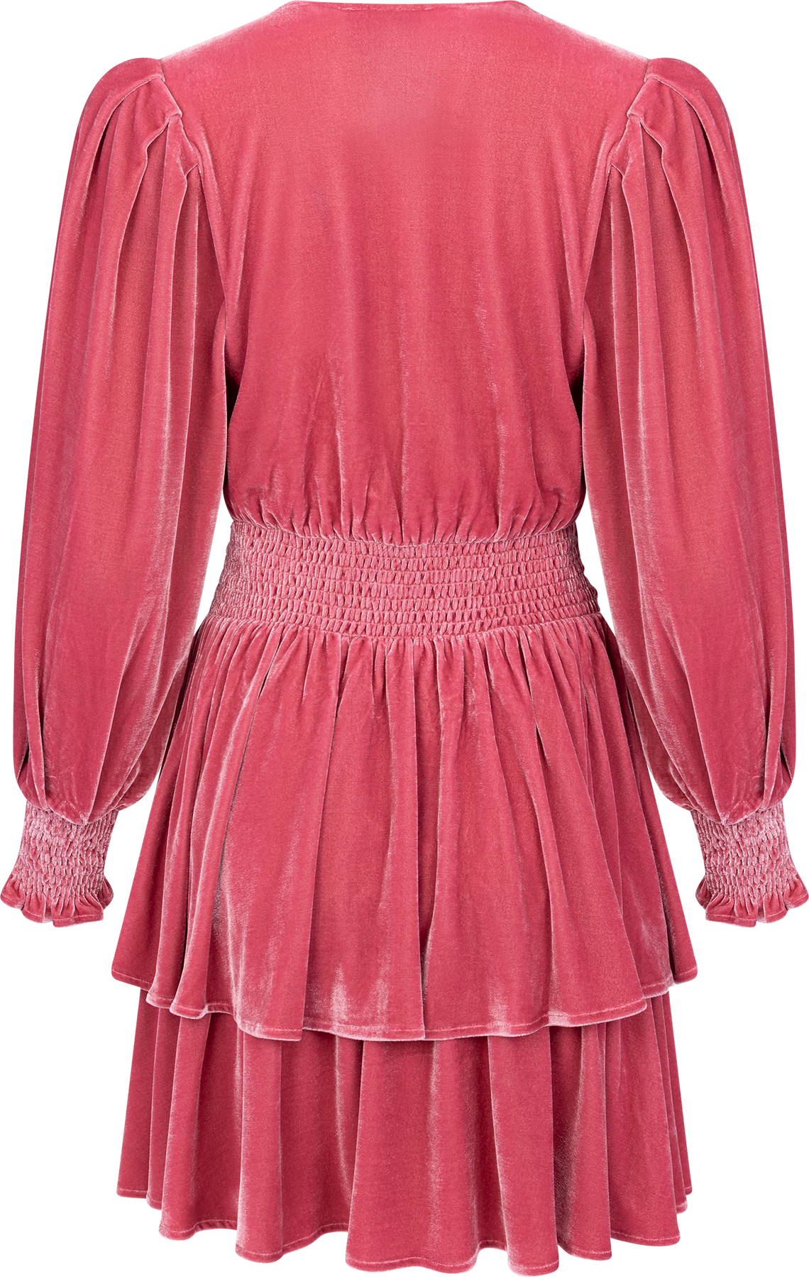 Jade Velvet Solid Dress - Dusty Pink