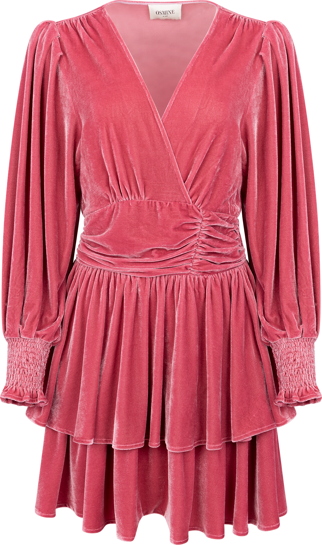 Jade Velvet Solid Dress - Dusty Pink
