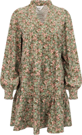 Embla Cord Floral Dress - Green Flower