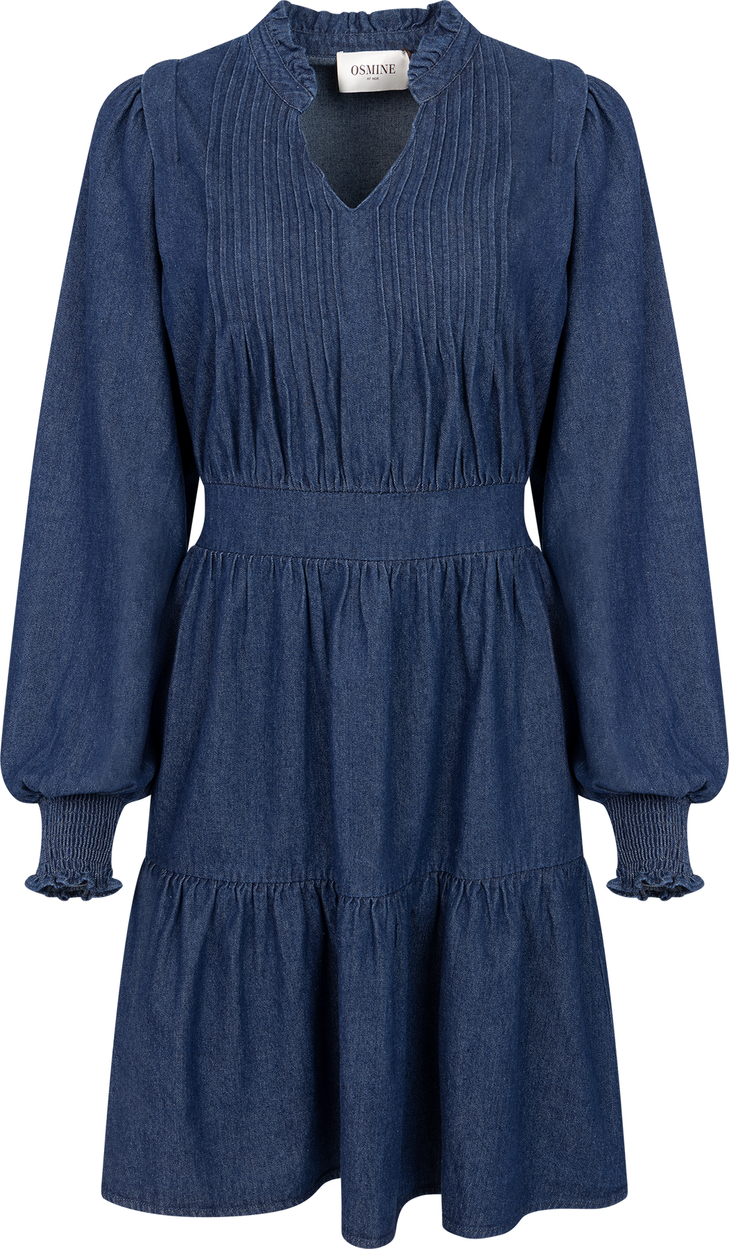 Evina Denim Solid Dress - Blå