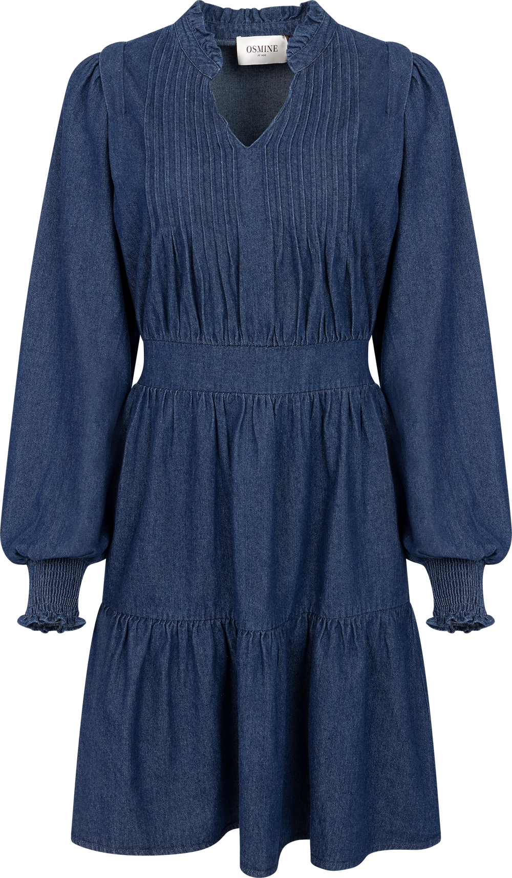 Evina Denim Solid Dress - Blue