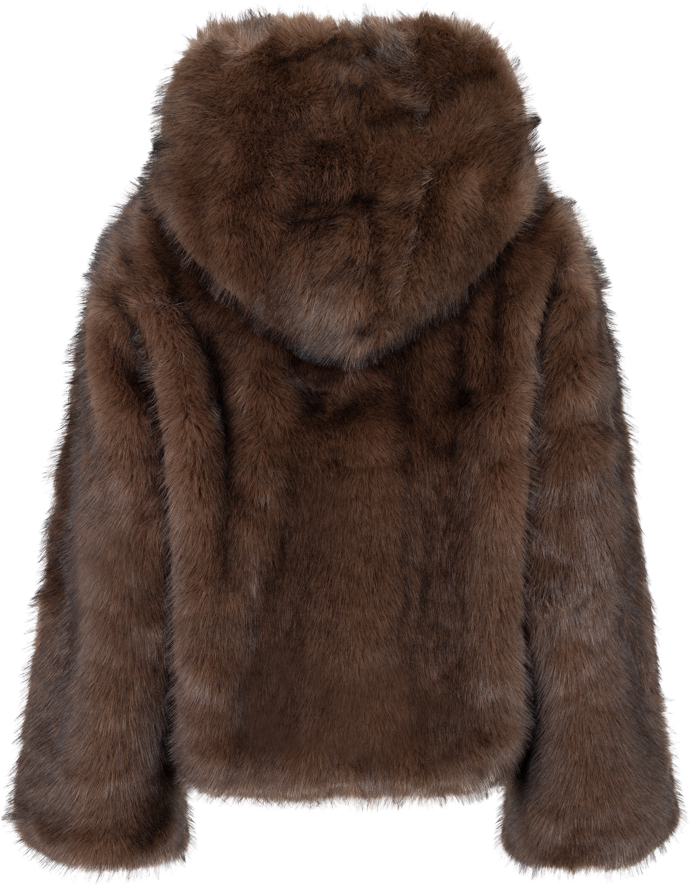 Astrid Faux Fur Jacket - Chocolate Brown
