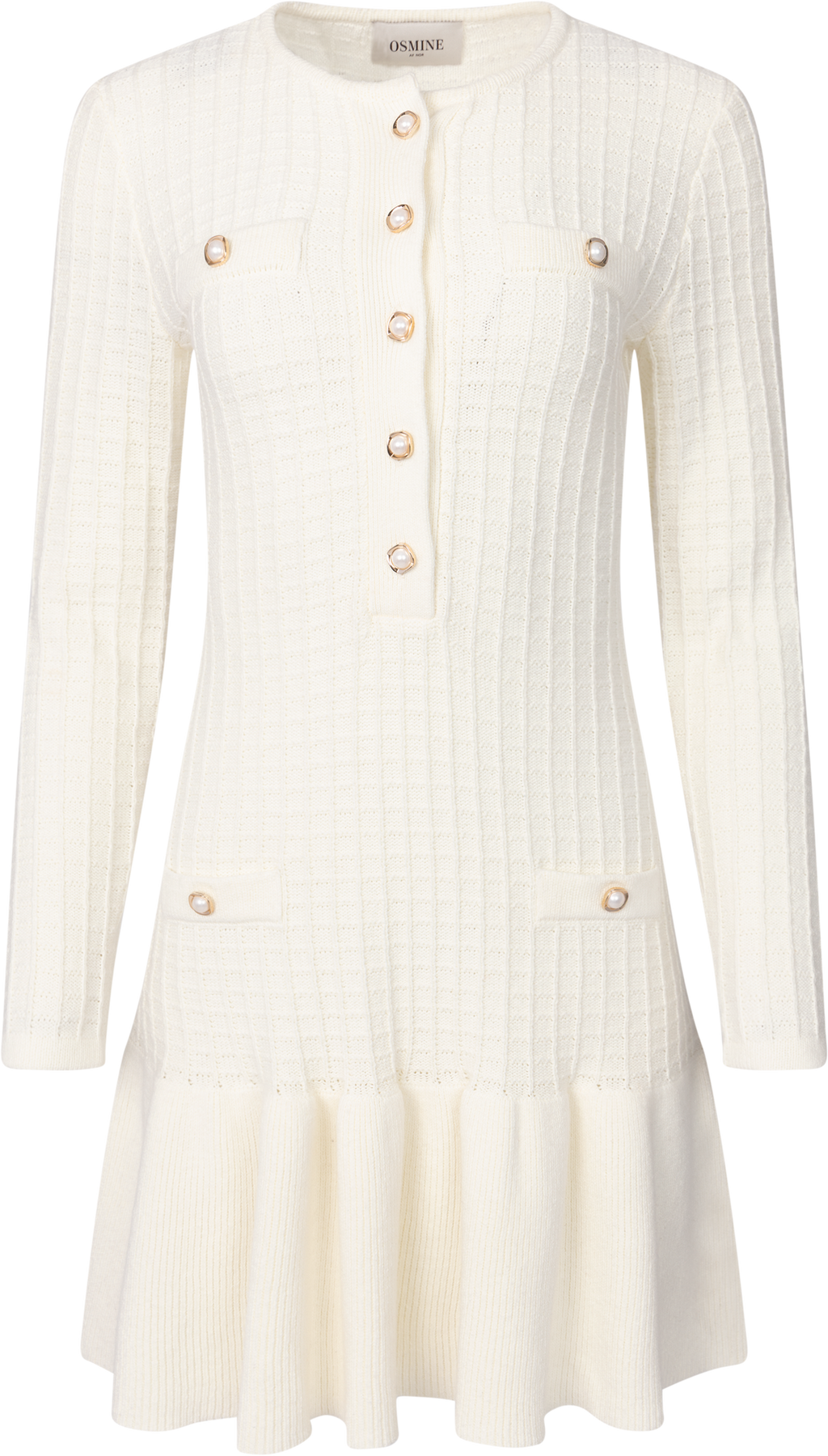 Gerda Crochet Mini Dress - Krämvit