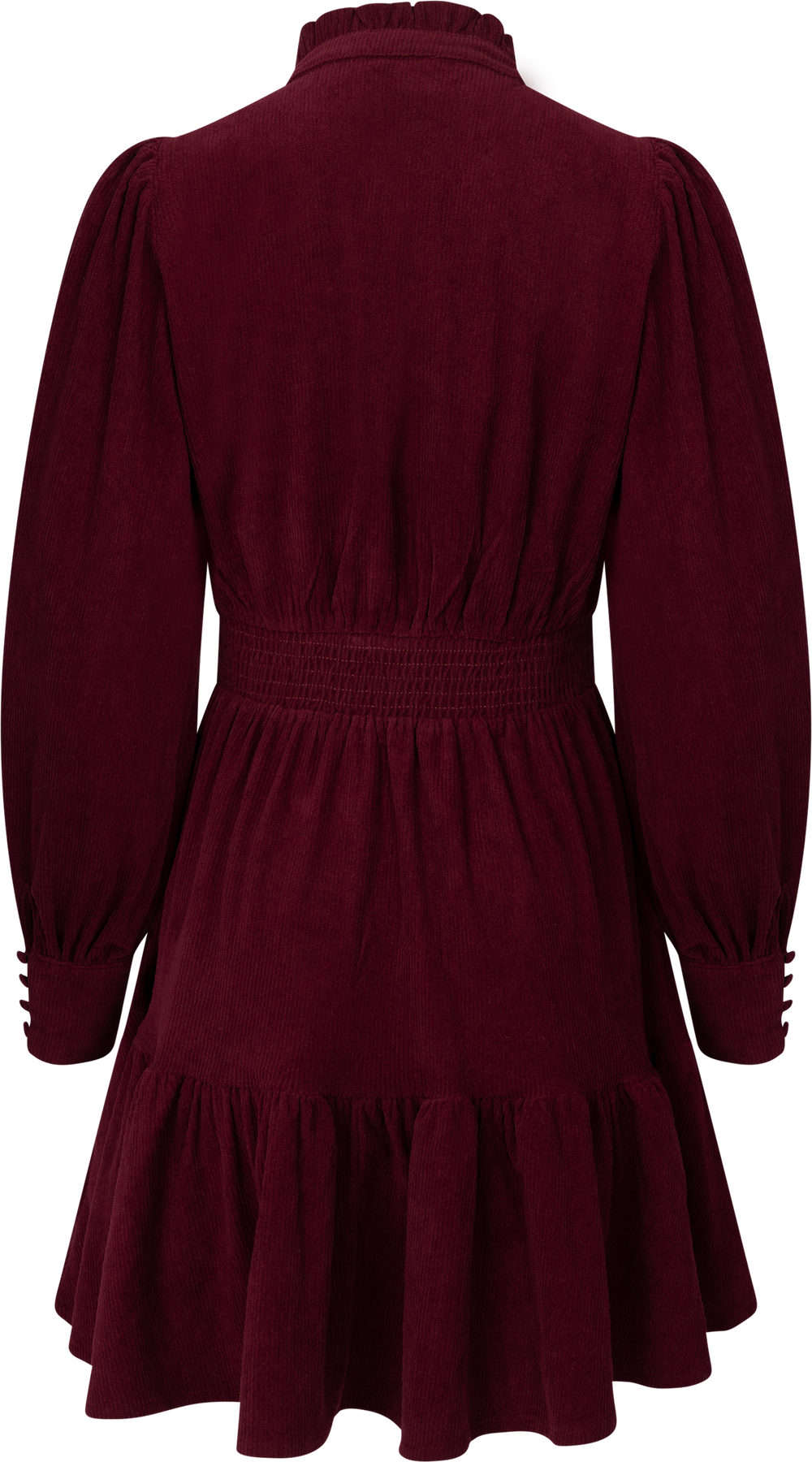 Liv Cord Solid Dress - Vinröd