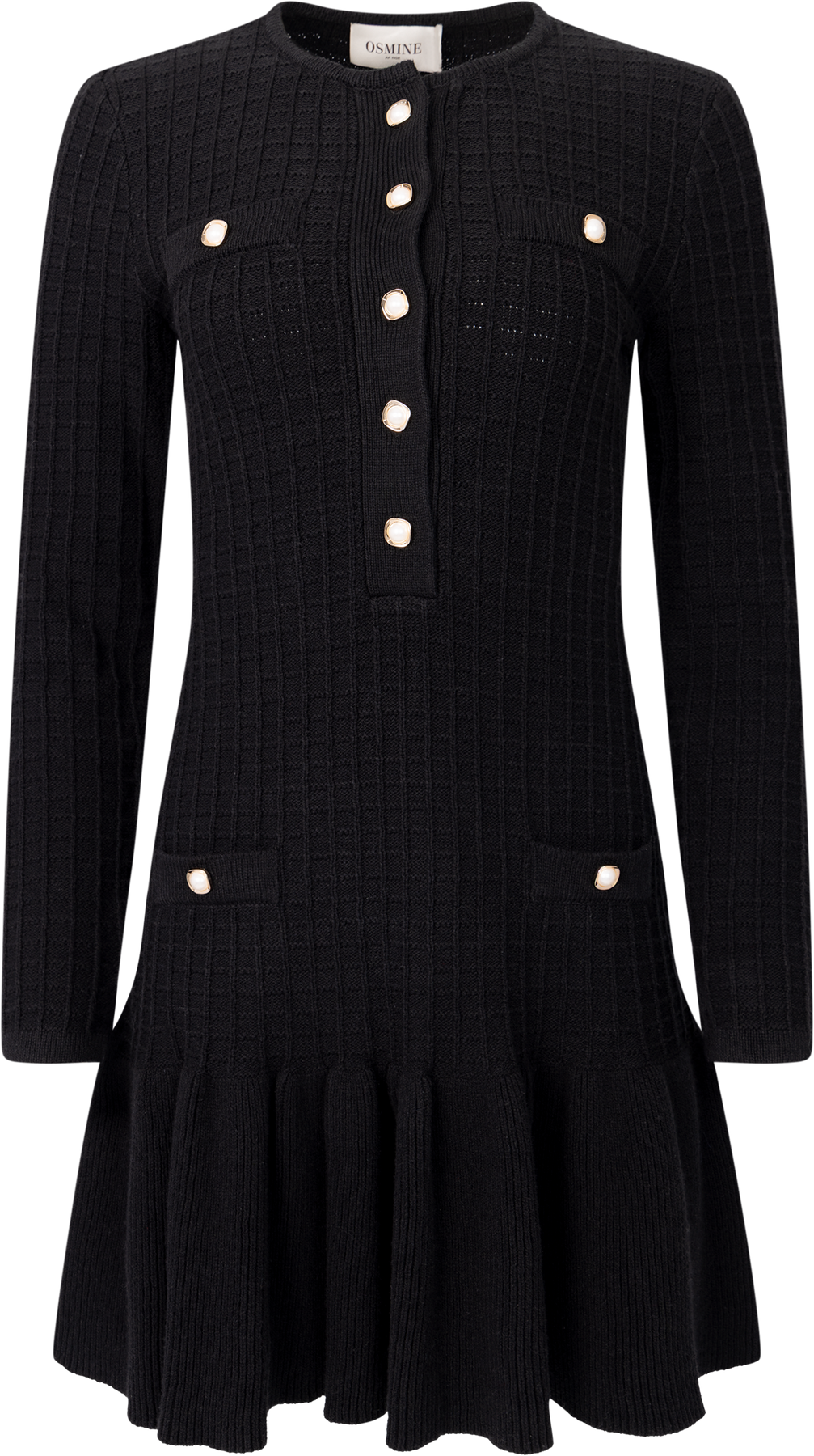 Gerda Crochet Mini Dress - Svart