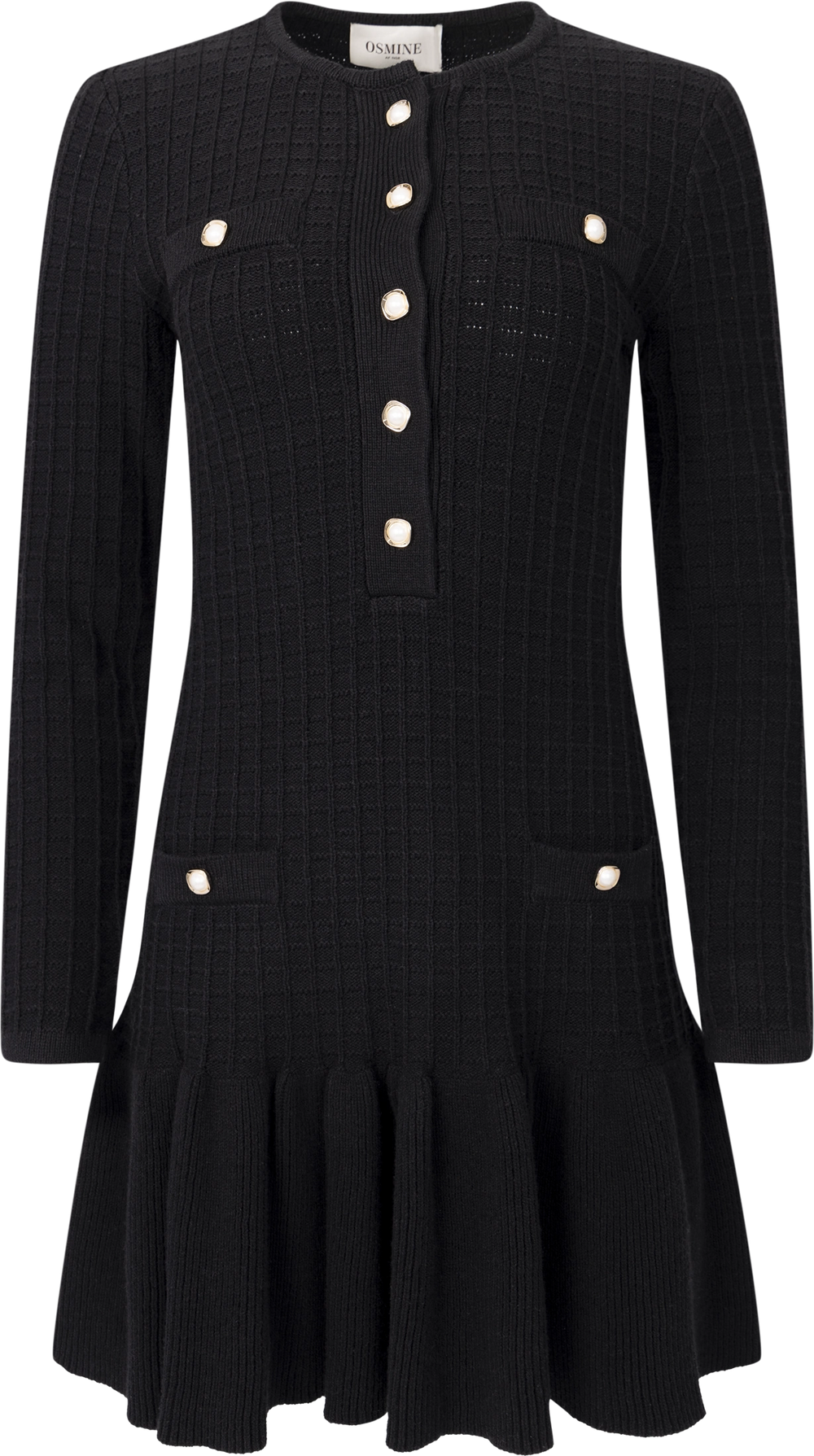 Gerda Crochet Mini Dress - Black