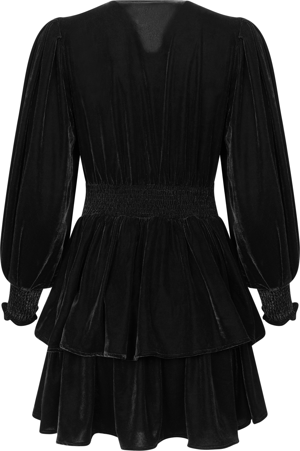 Jade Velvet Solid Dress - Svart