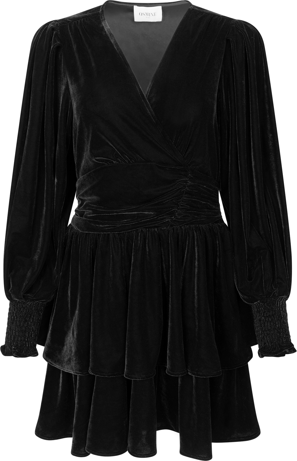 Jade Velvet Solid Dress - Svart