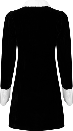 Runa Velvet Mini Dress - Black