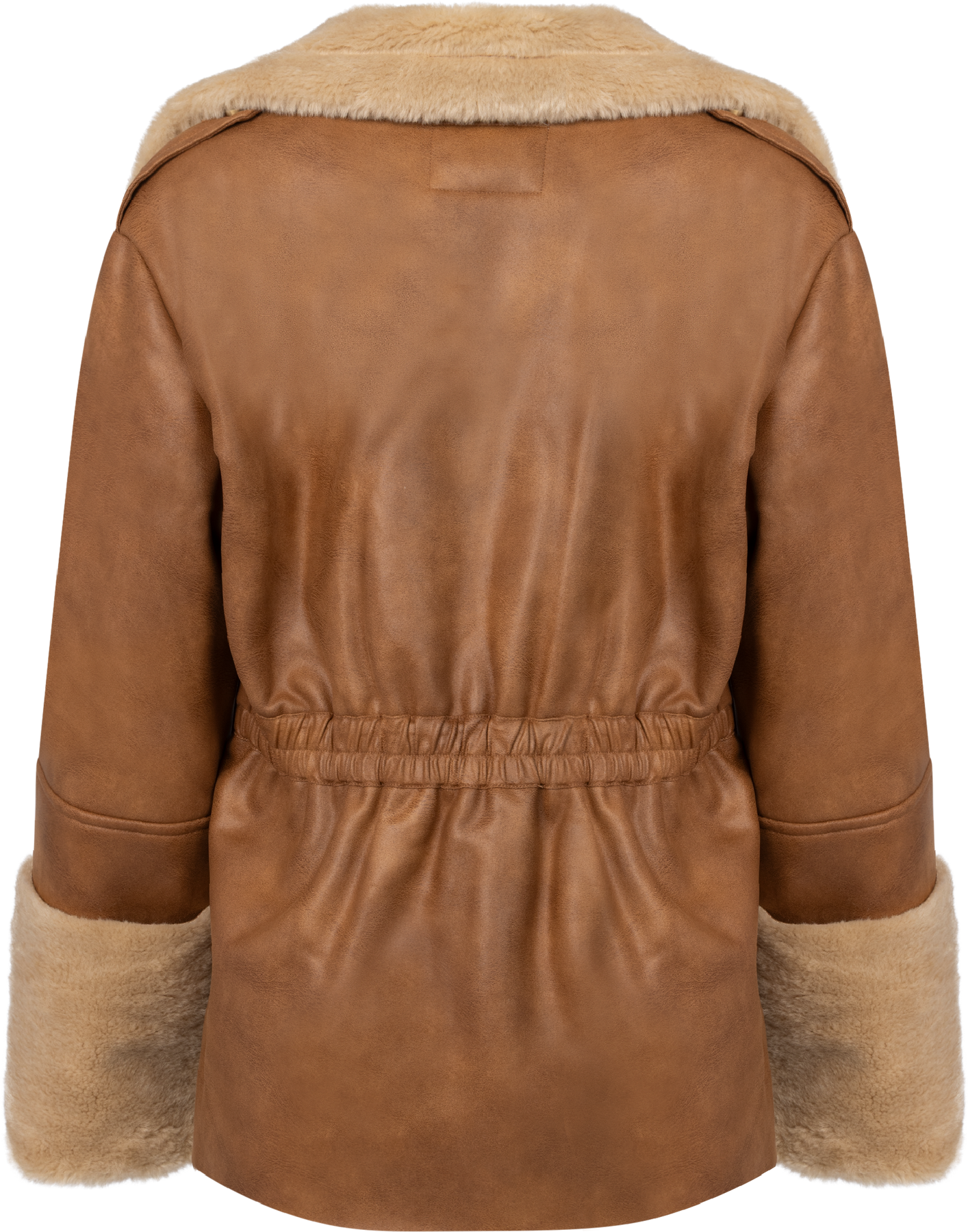 Marie Faux Shearling Jacka - Cognac