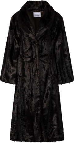 Angela Faux Fur Coat - Brown