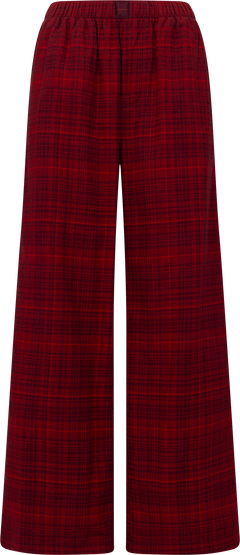 Ls Tee Flannel Pant Set - Zinfandel W Zinfandel Jotted Madras