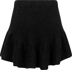 Knit Frill Skirt - Black