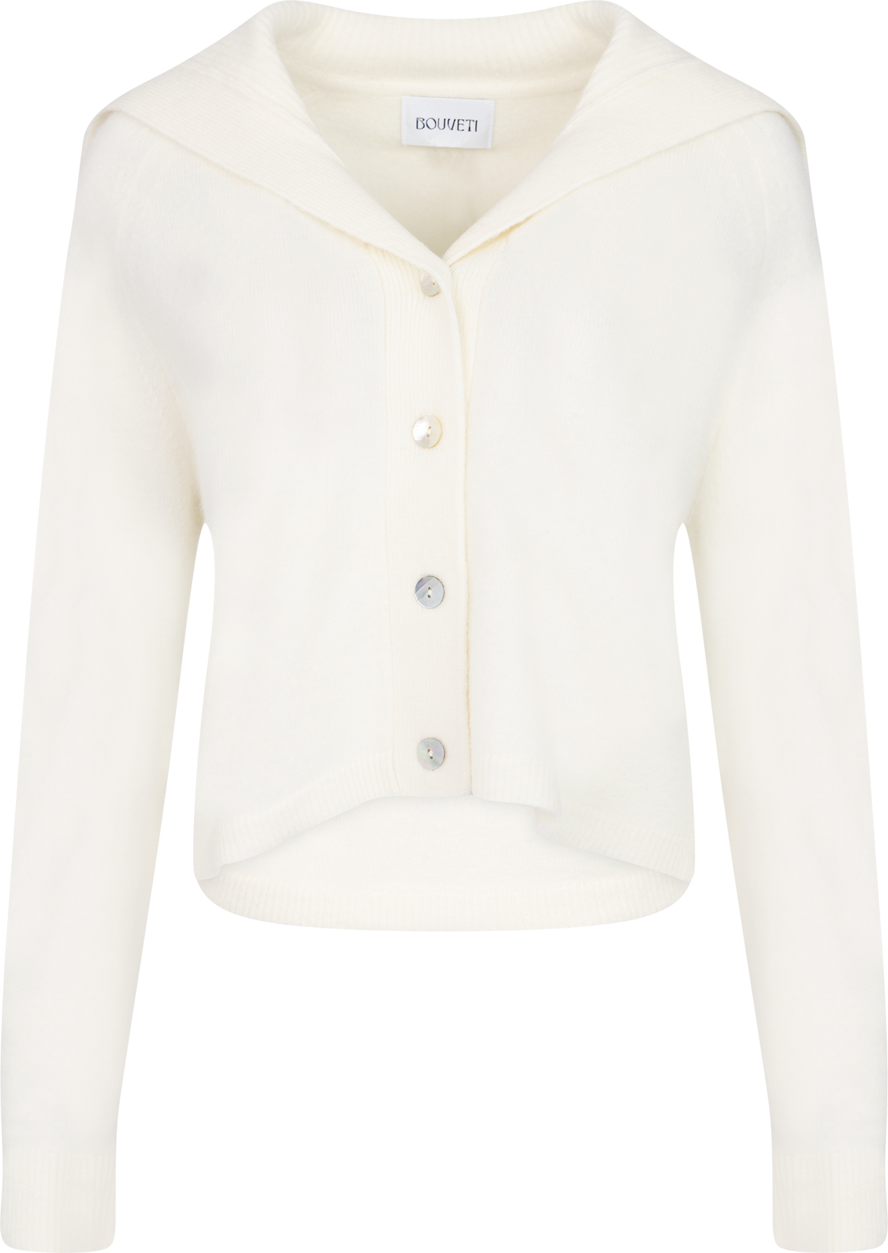 Selina Captain Wool Cardigan - Off White