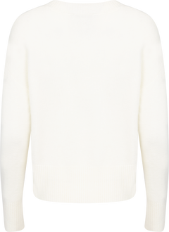 Lina Wool V-Neck Knit Sweater - Off White