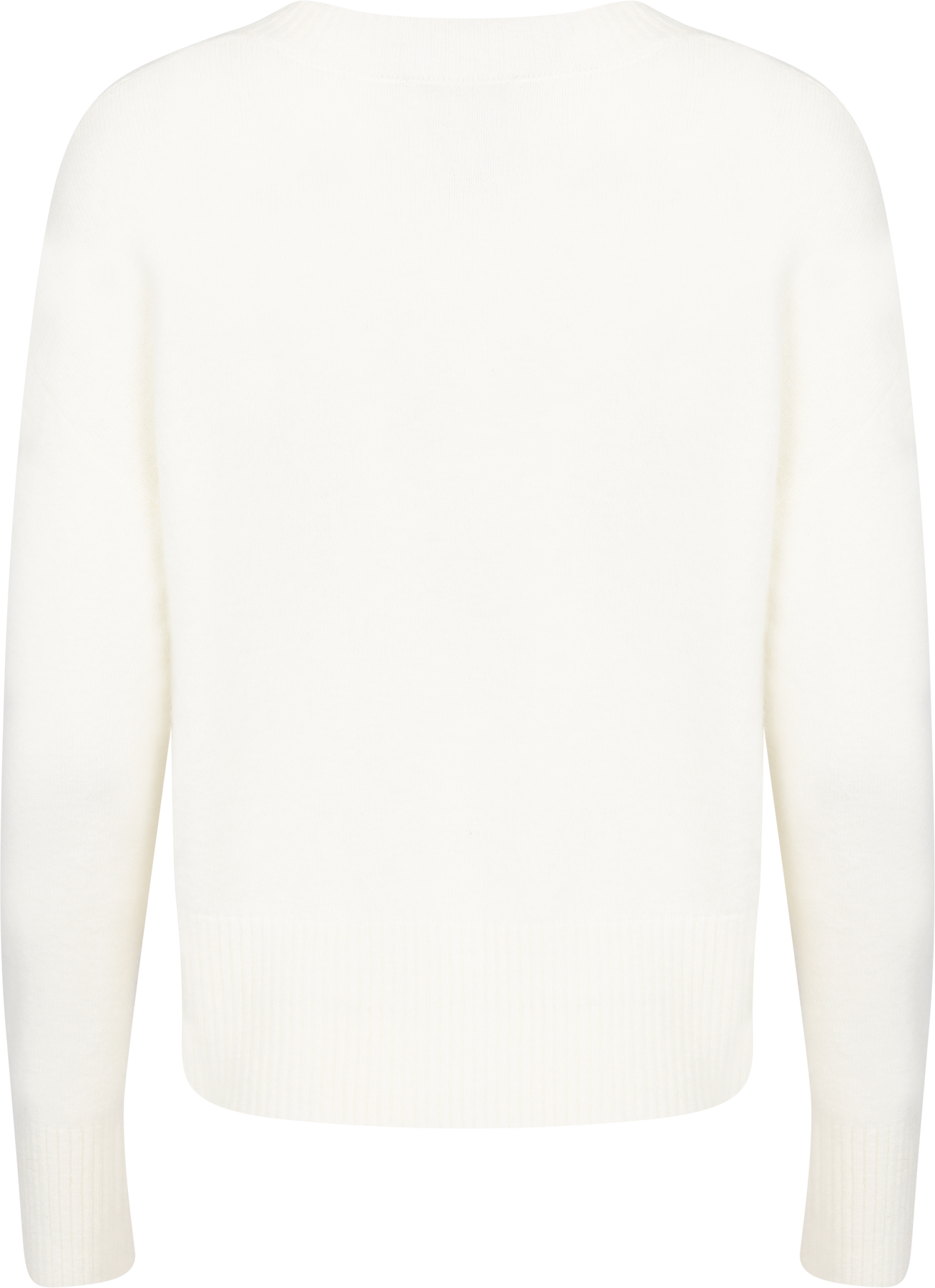 Lina Wool V-Neck Knit Sweater - Off White