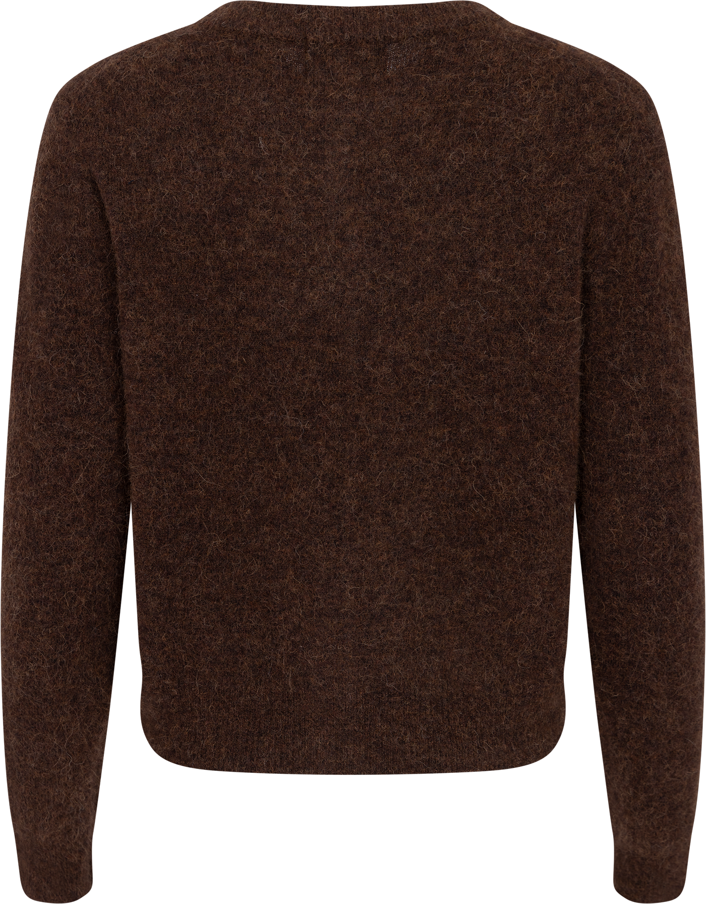 Mina Wool Cardigan - Dark Brown Melange