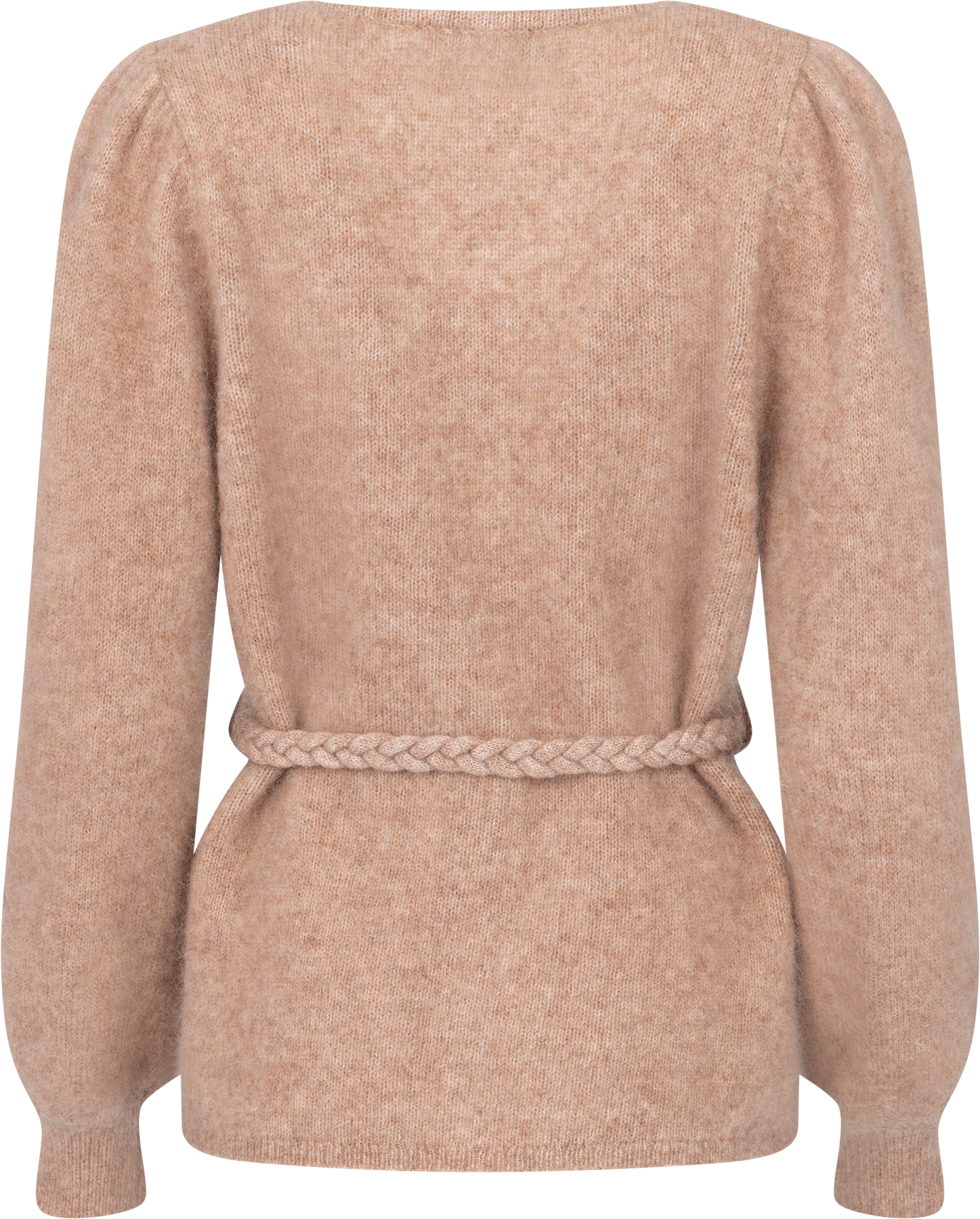 Marion Mohair Belt Cardigan - Sand Melange