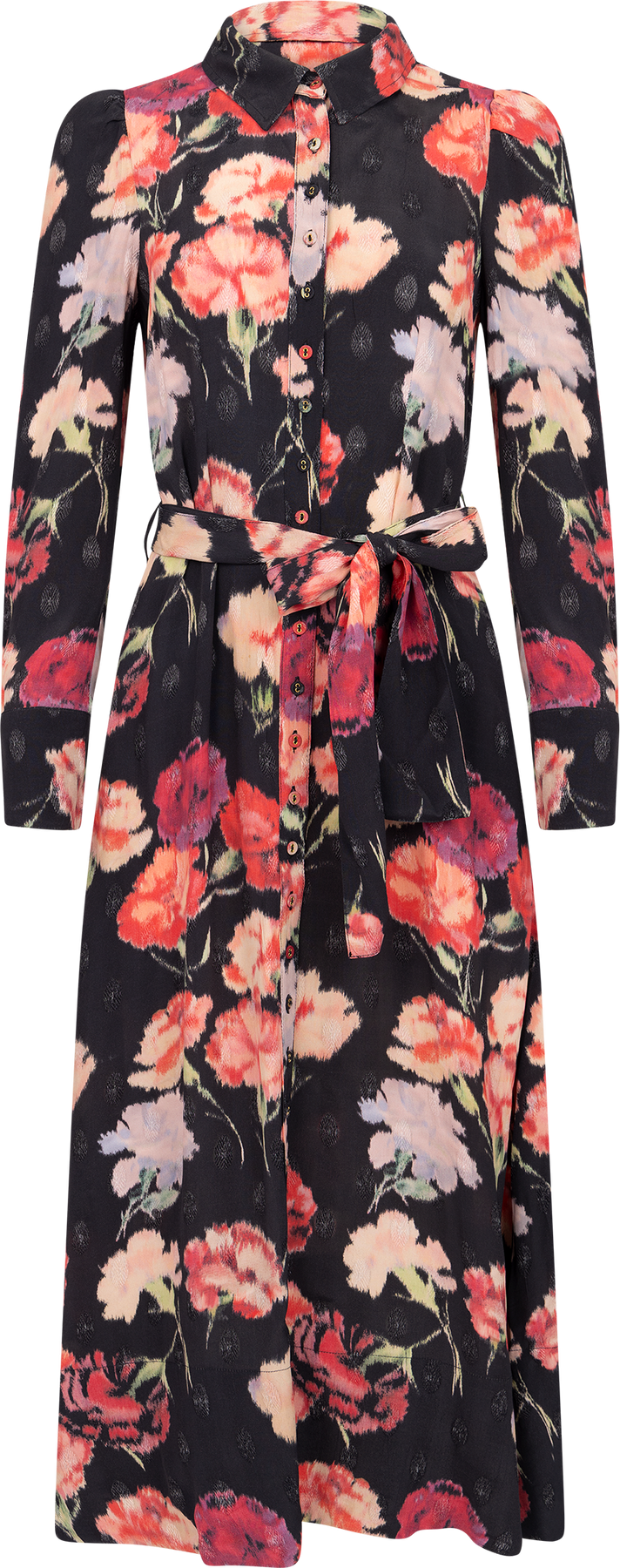 Viscose Shirt Dress - Poppies