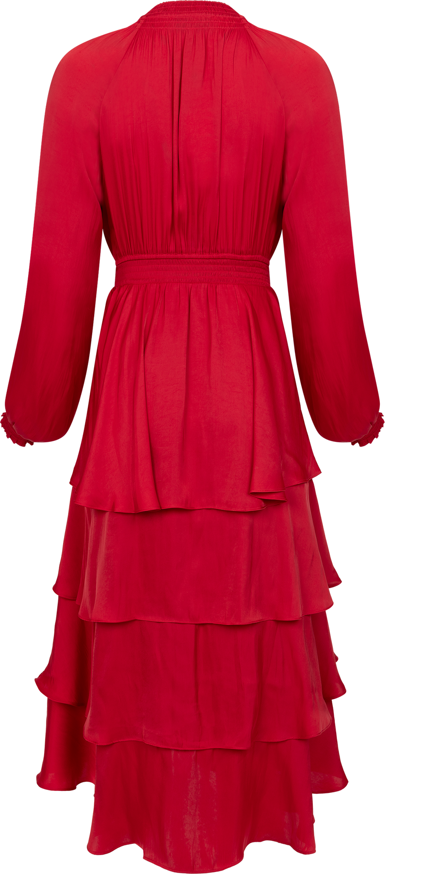 Adalee Dress Solid - Röd