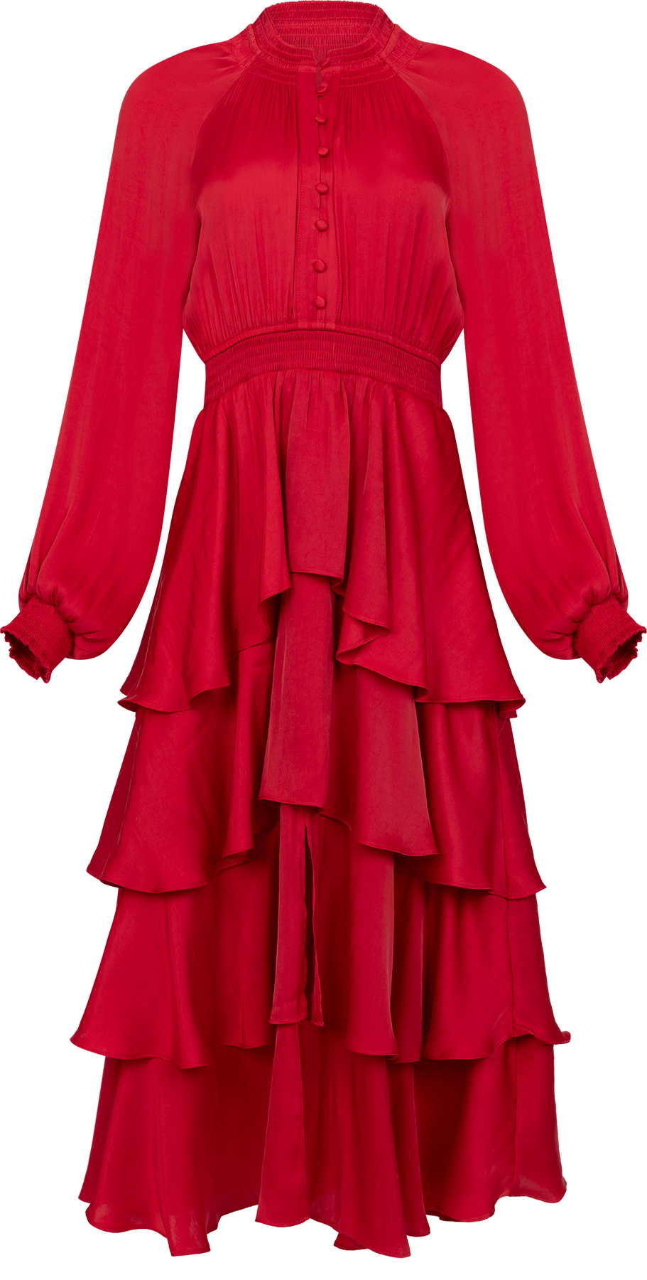 Adalee Dress Solid - Röd