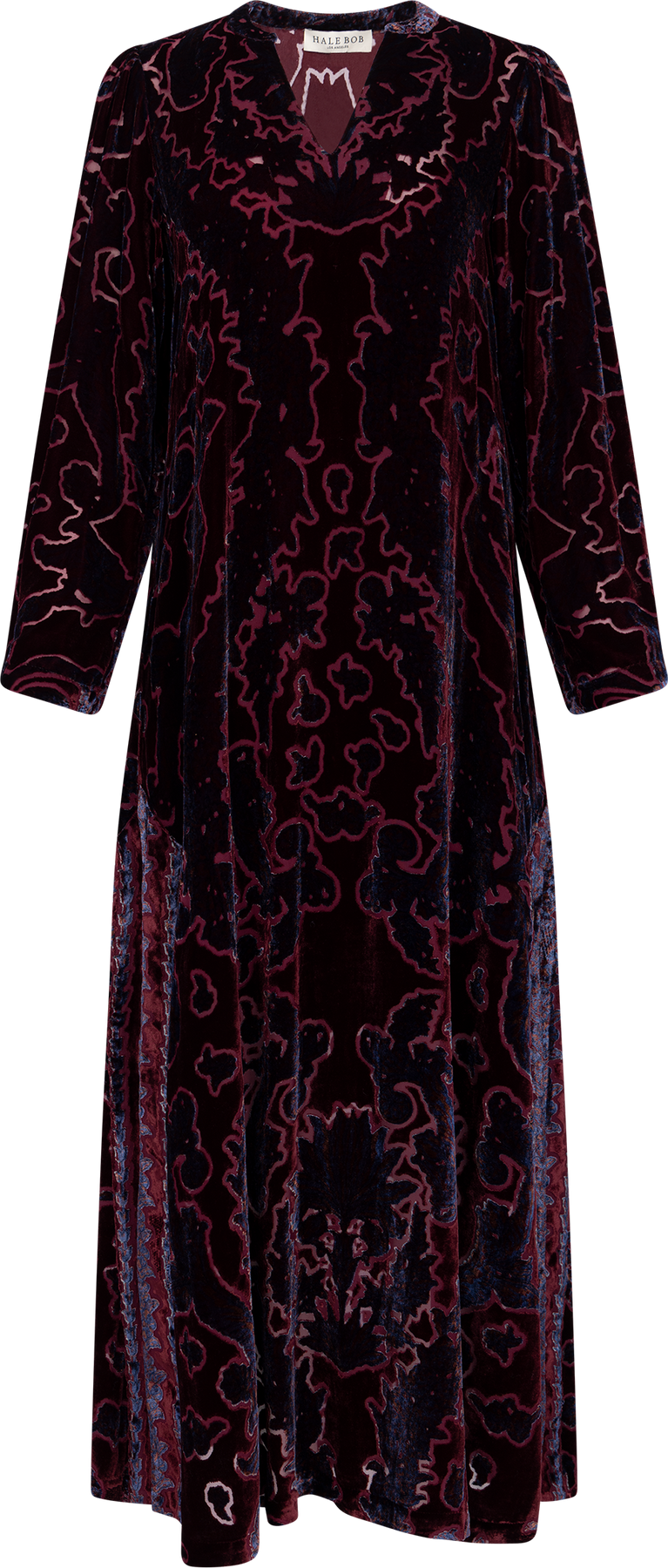 Emberlynn Dress Silk Blend - Vinröd