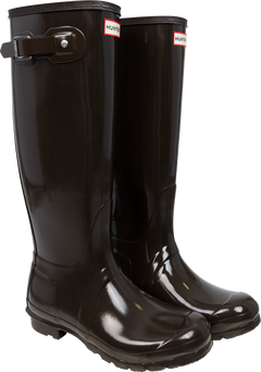 Womens Original Tall Gloss Boot - Chocolate Brown