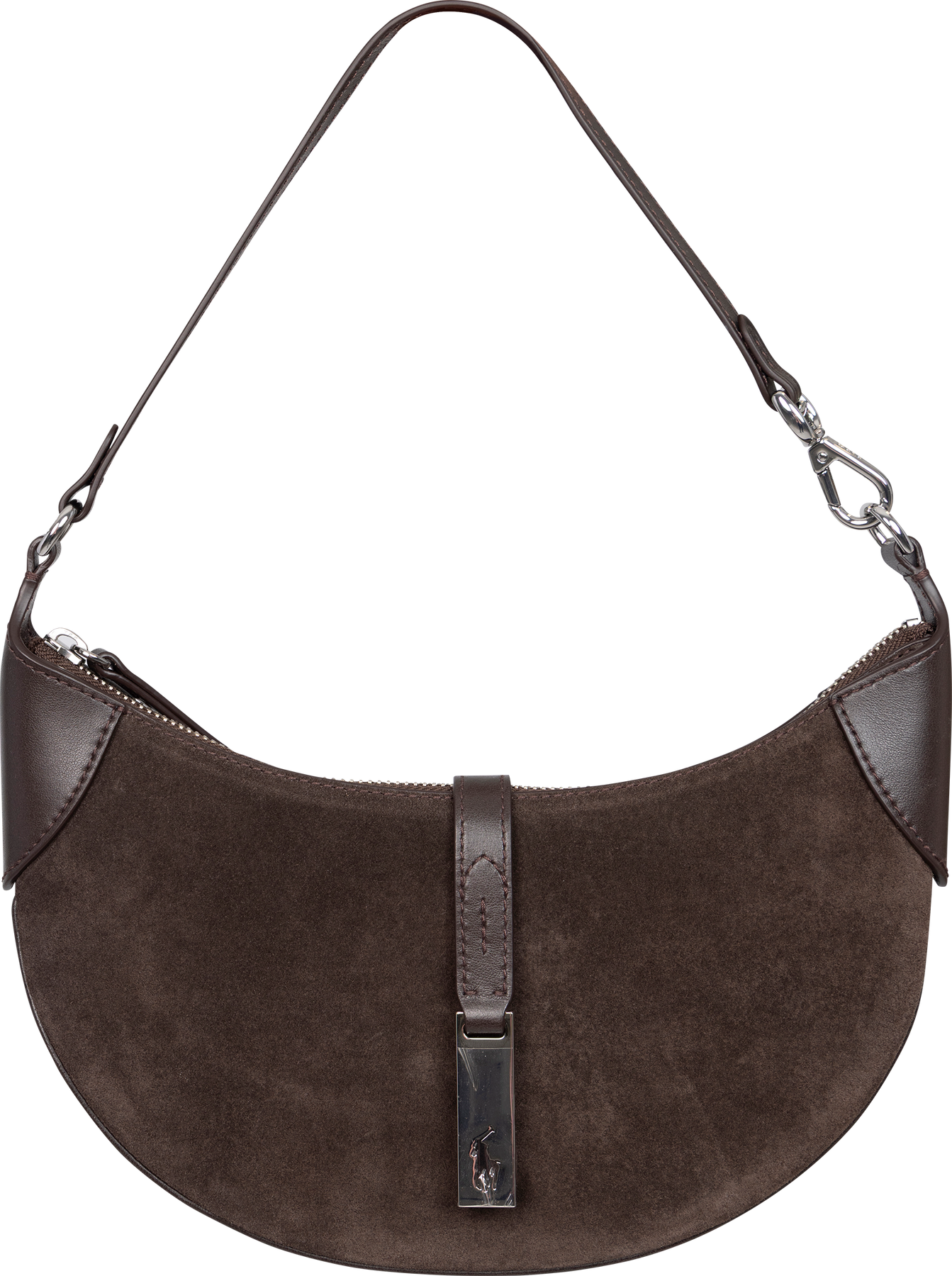 Polo Id Suede Mini Shoulder Bag - Chocolate