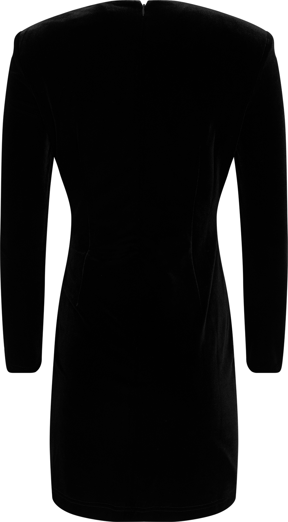 Velvet Embellished Mini Dress - Svart