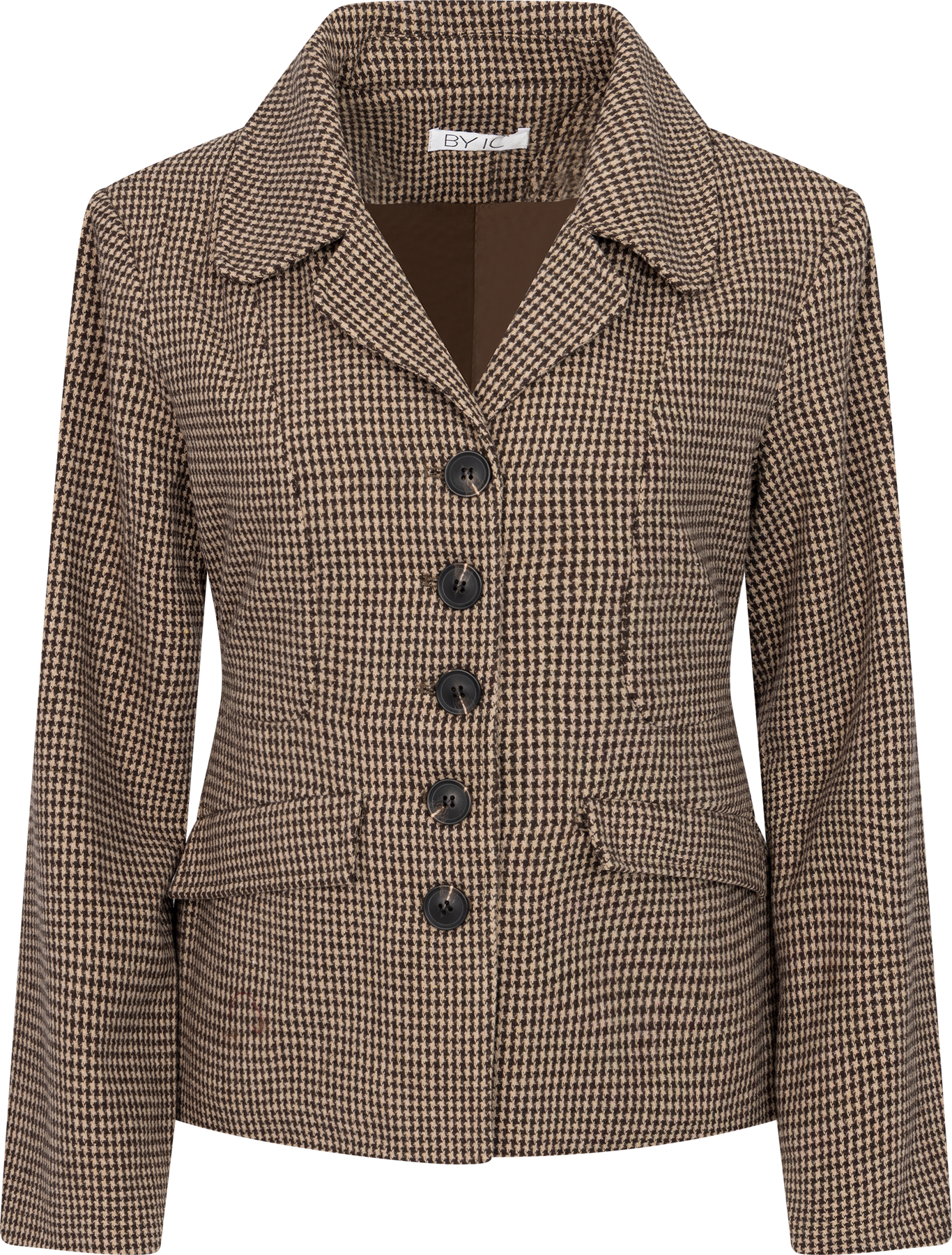 Stineic Blazer - Brunt rutmönster