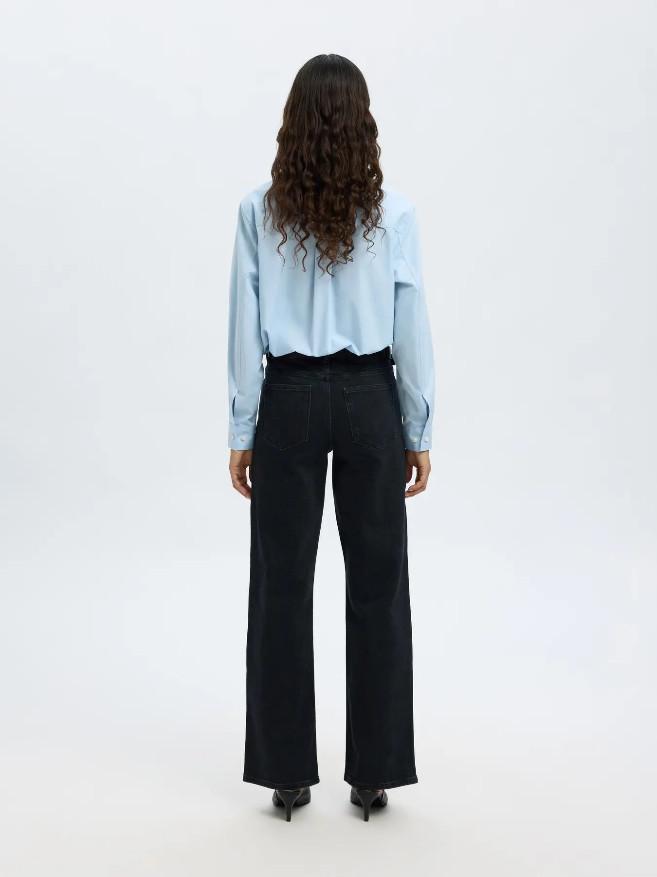 Wide Bea-Kori Hw Jeans - Black Denim