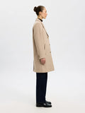 Sasja Wool Blend Coat - Sandshell Melange