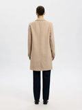 Sasja Wool Blend Coat - Sandshell Melange