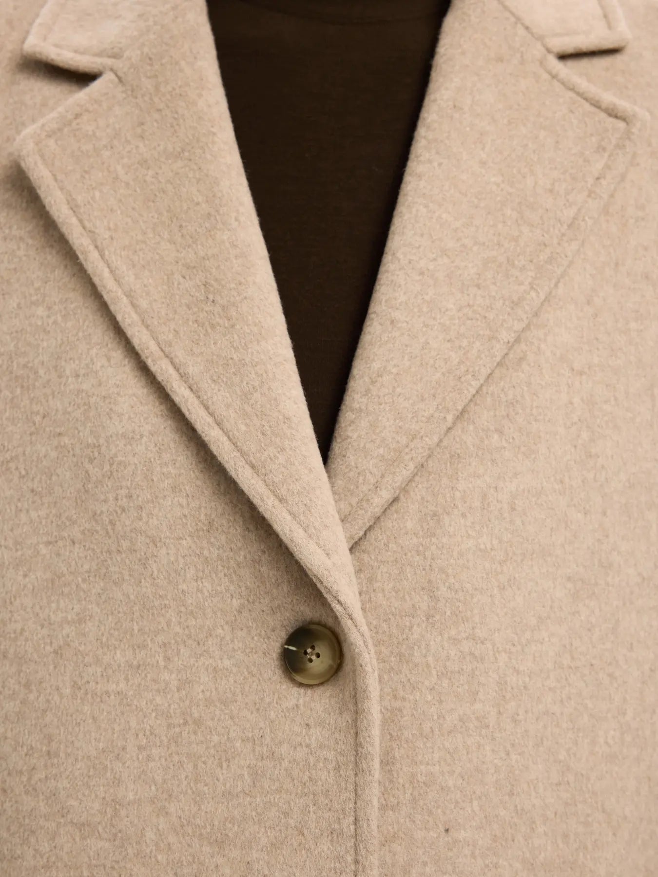 Sasja Wool Blend Coat - Sandshell Melange