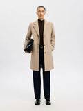 Sasja Wool Blend Coat - Sandshell Melange