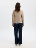 Cille Cashmere Blend Ls Knit O-Neck - Irish Cream