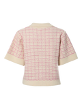 Yaslivia Ss Knit Cardigan - Birch Rose Violet/Ballerina